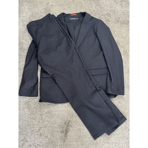 Bluffworks Gramercy Current Blue Performance Classic Fit Suit 48L 40x34 - Picture 1 of 16